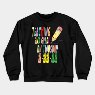 Twosday 2022, Teaching 2nd Grade On Twosday 2-22-22 Crewneck Sweatshirt